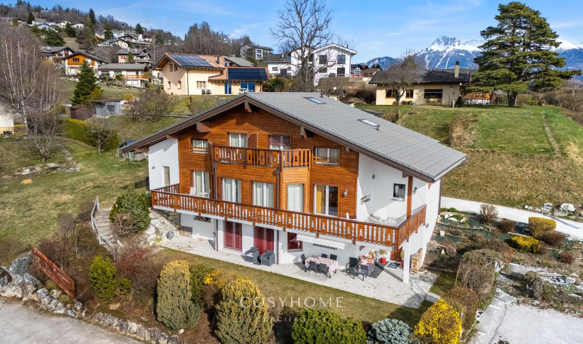 Chalet Des Alpes - Sunset View - Crans-Montana Exterior foto